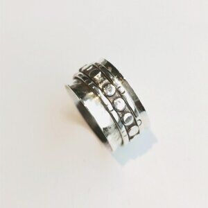 NEW Sterling Silver spinning spinner meditation ring size 7